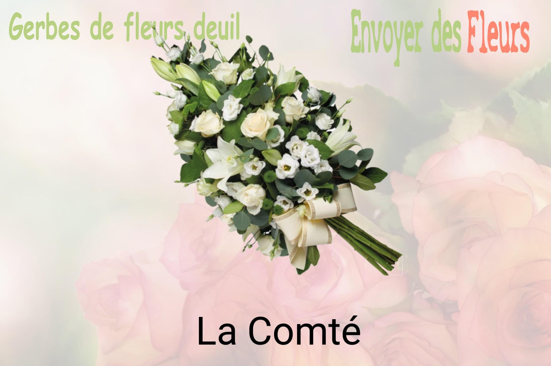 Gerbe de fleurs de deuil livrée à La Comté